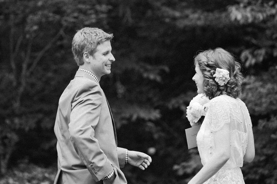 sweet wedding day first look