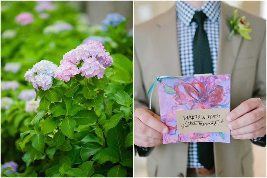 painting-inspired wedding programs