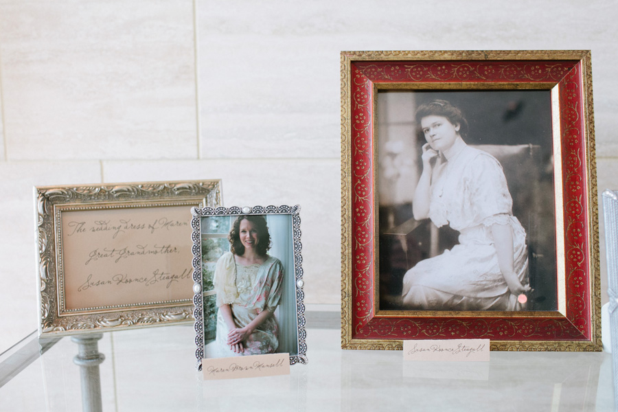 bride wearing great-grandmother