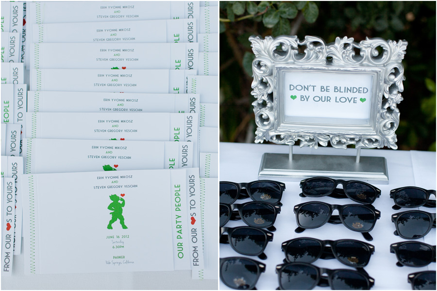 fun wedding details with the parker hotel logo