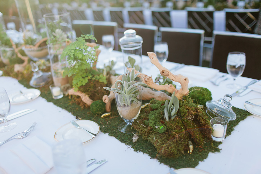 whimsical organic succulent wedding decor