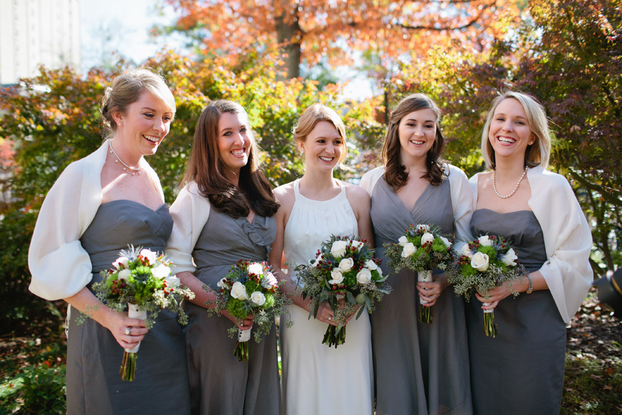 gray bridesmaid dresses