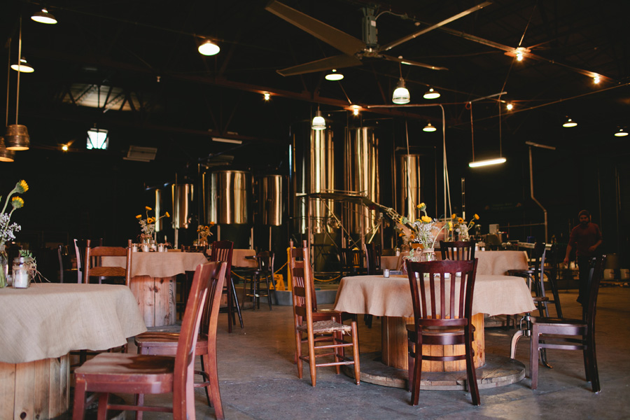 fun wedding at a brewery