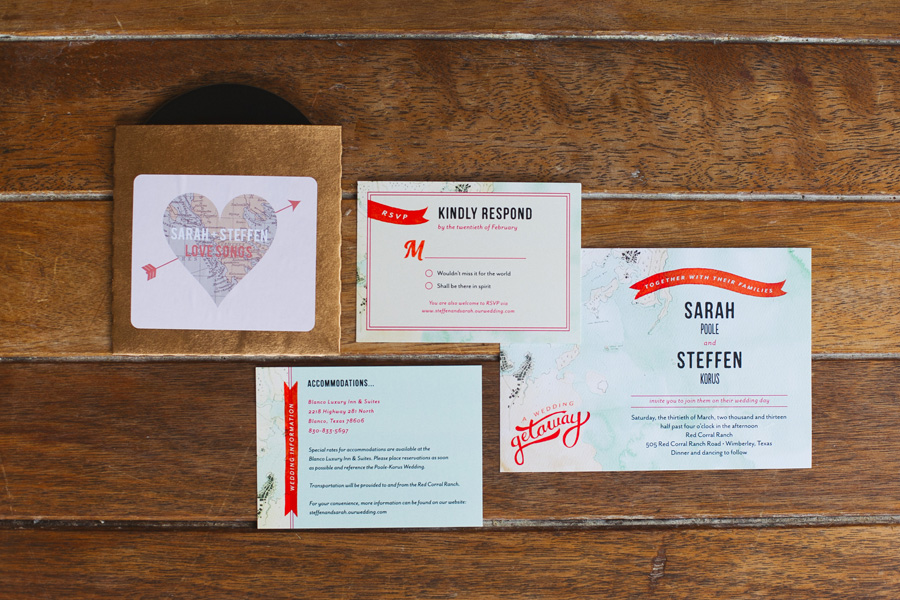 travel inspired wedding invitations