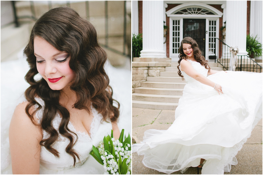 bride twirling in dress