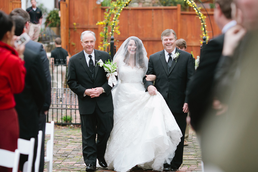bride walking down aisle