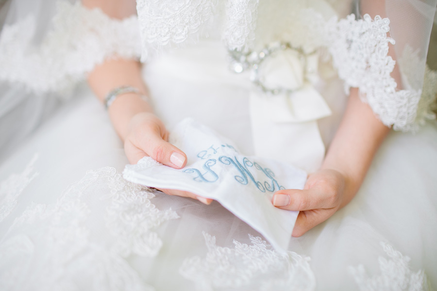 monogrammed handkerchief