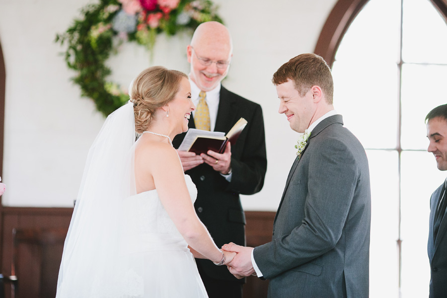 laughing during ceremony