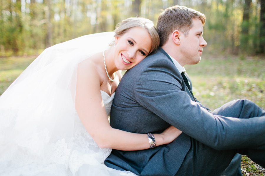 sweet bride and groom