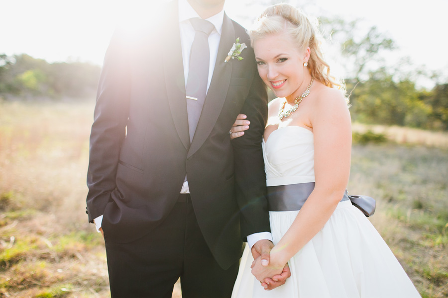 sunny wedding portrait