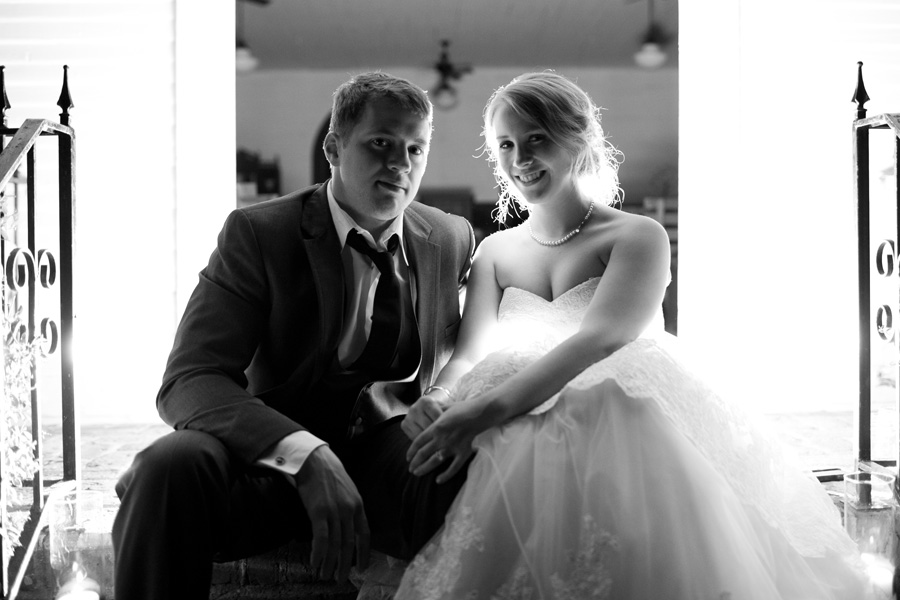 nighttime wedding portraits