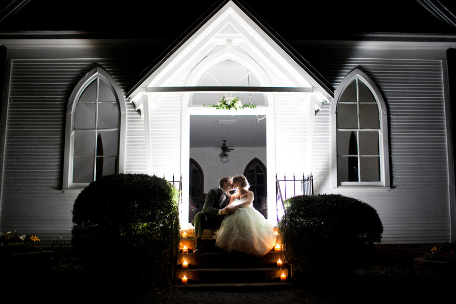 creative nighttime wedding photography