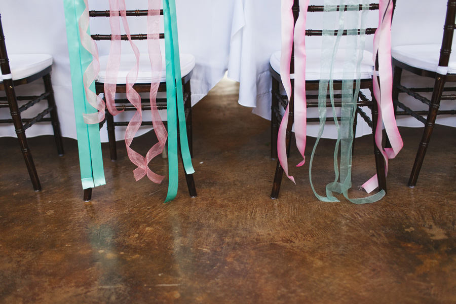 pink and aqua wedding colors