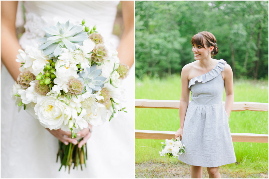bridesmaids in seersucker