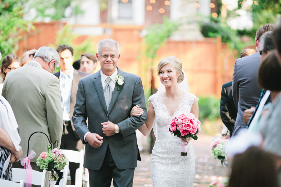 bride walking down aisle