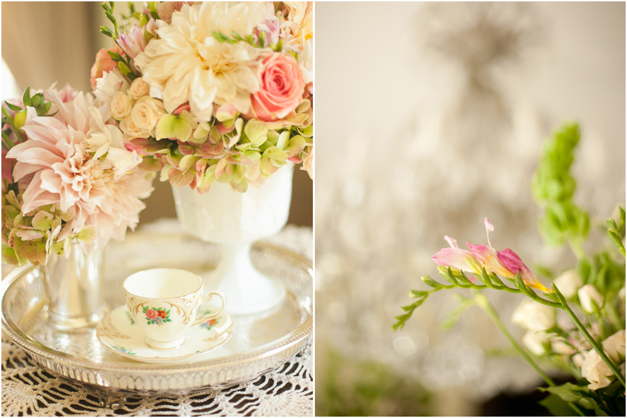 vintage teacup wedding decor
