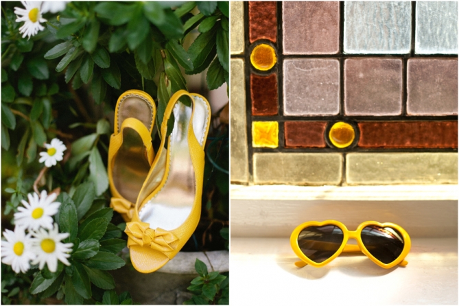 yellow wedding shoes