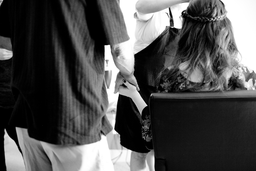 bride and grandfather