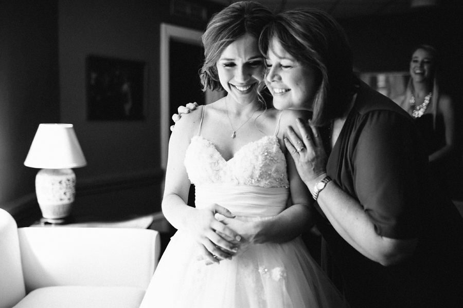 sweet bride and mom moment