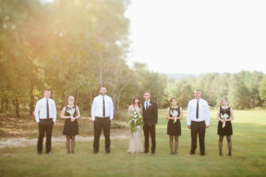 gold and black wedding attire