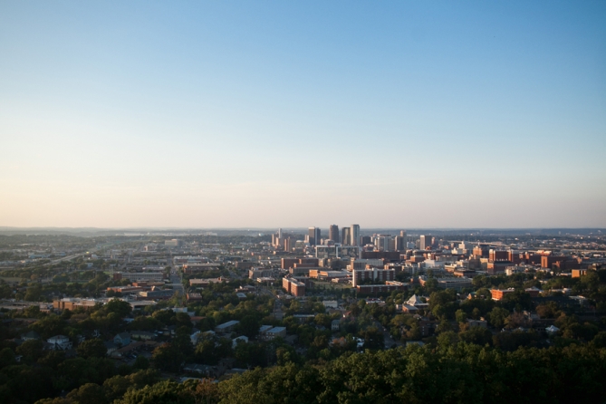 sunset city view birmingham alabama