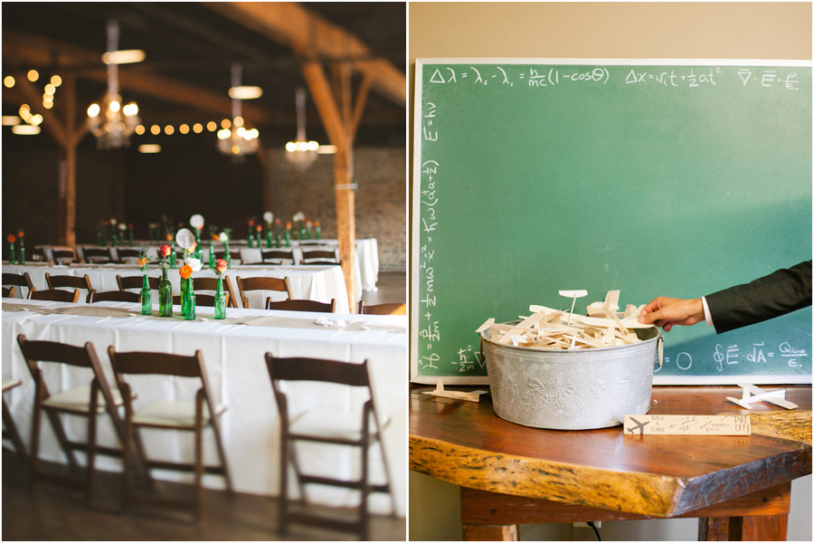 wooden airplane wedding sendoff