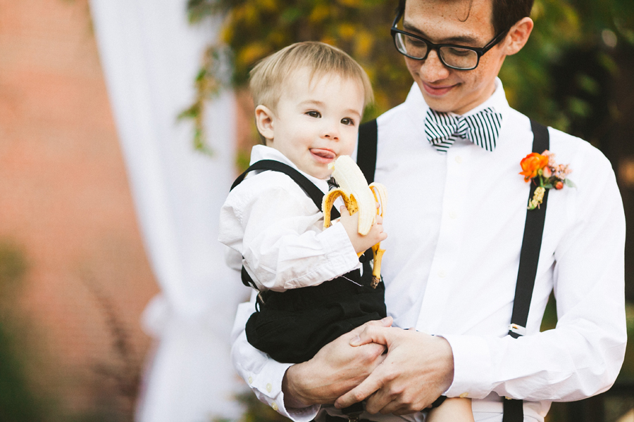 groom with son