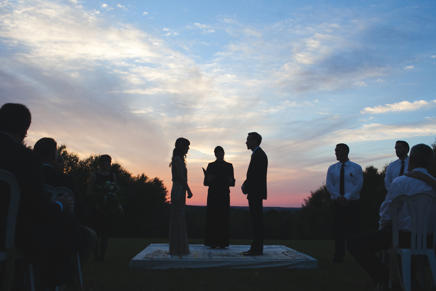 ceremony at sunset