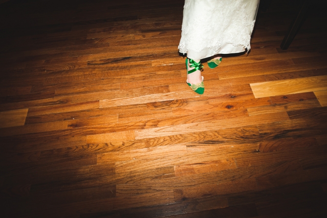 green wedding shoes