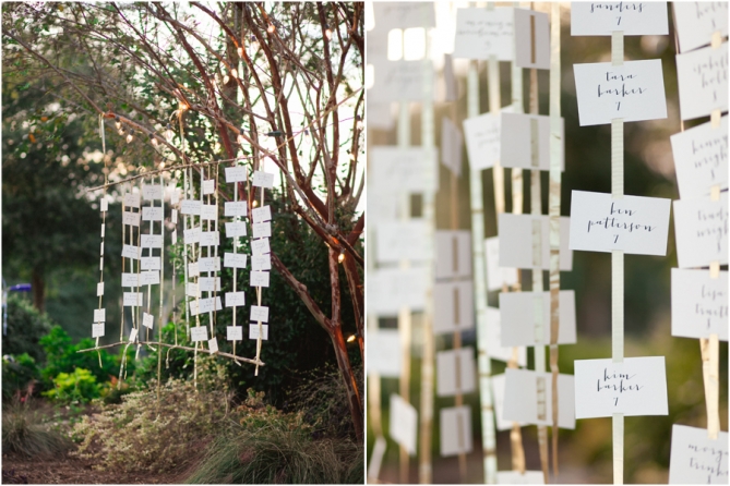 DIY gold escort cards