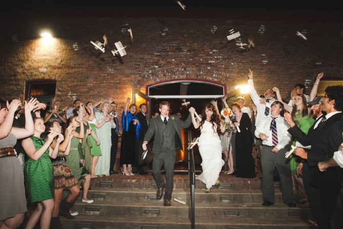 wooden airplane sendoff