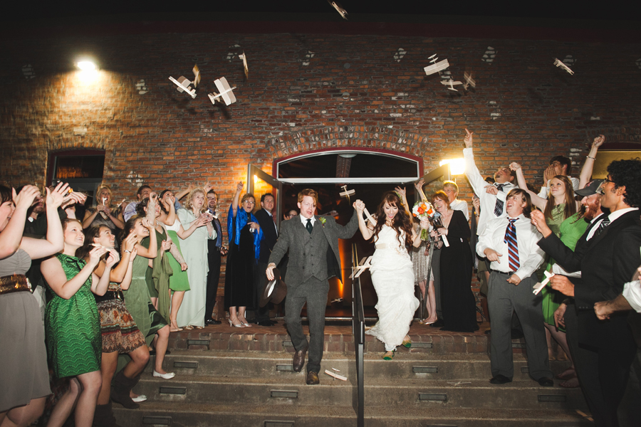 wooden airplane sendoff