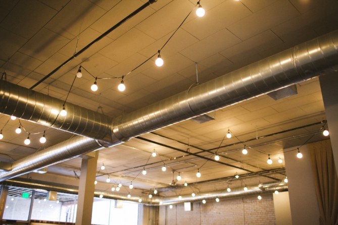 string lights wedding