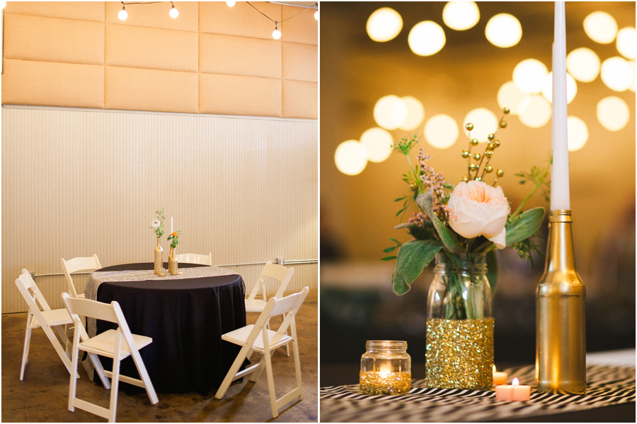 gold and peach wedding