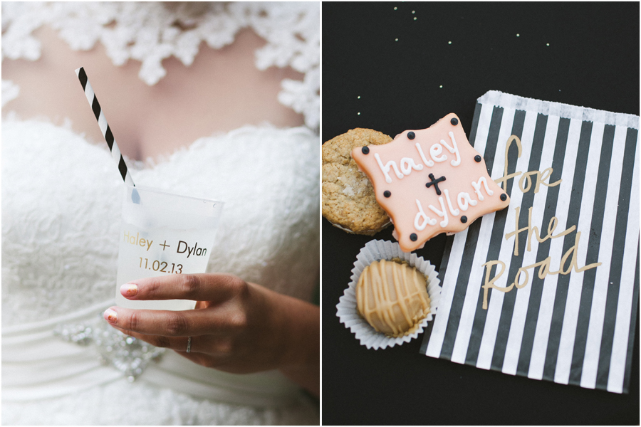 black and white stripes wedding