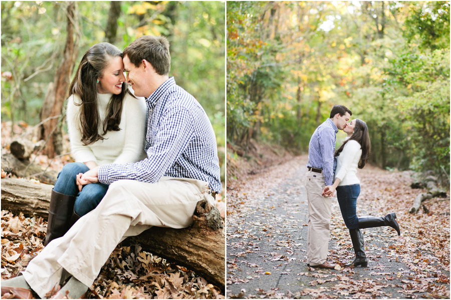 southern autumn engagement session