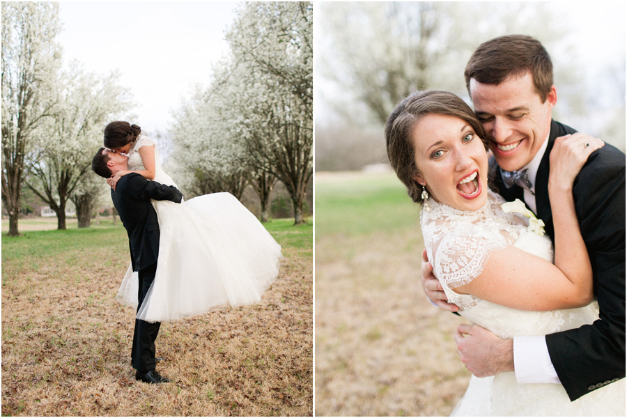 southern bride and groom